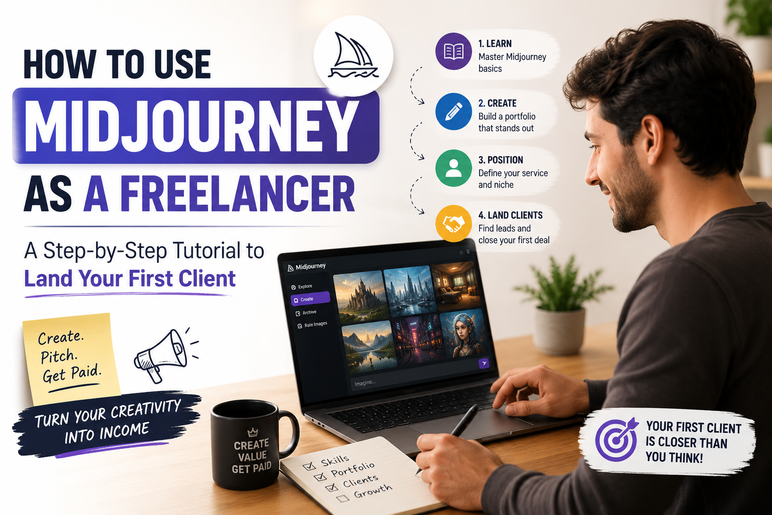 How to Use Midjourney as a Freelancer