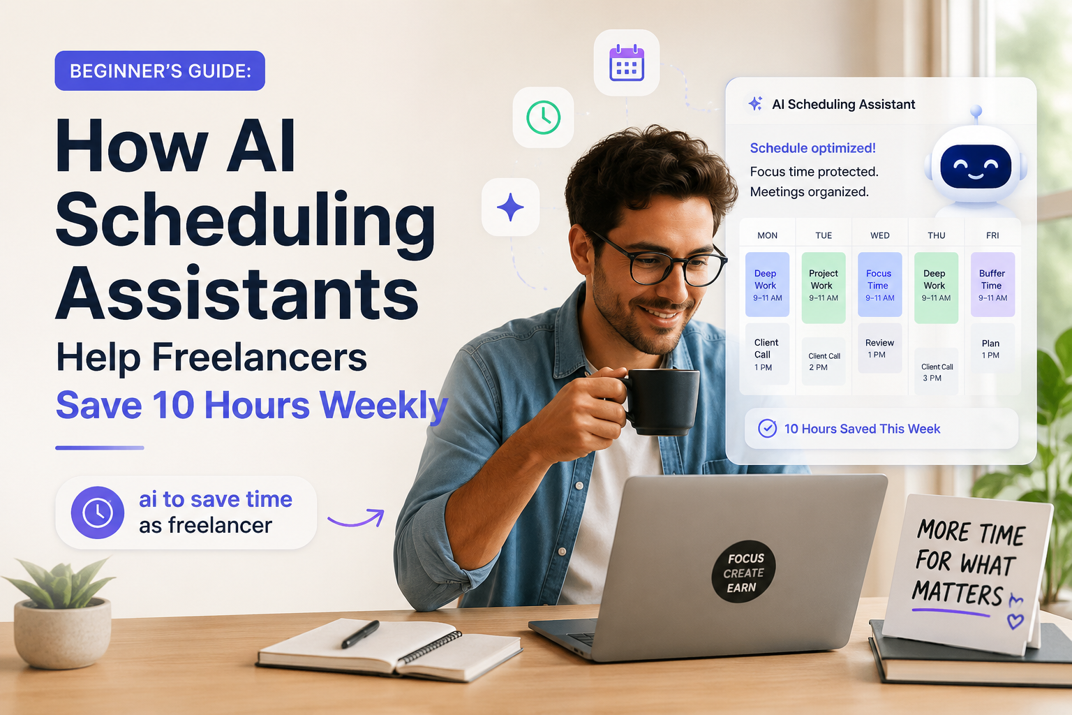 Beginner’s Guide: How AI Scheduling Assistants Help Freelancers Save 10 Hours Weekly