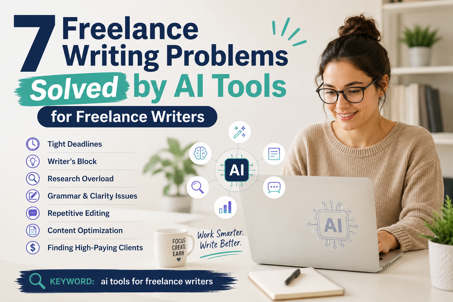 7 Freelance Writing Problems Solved by AI Tools for Freelance Writers
